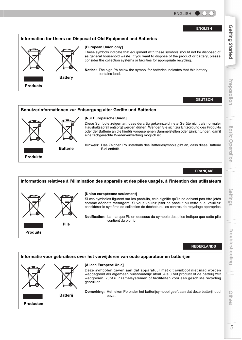 JVC 0809TTH-AO-AO User Manual | Page 5 / 185