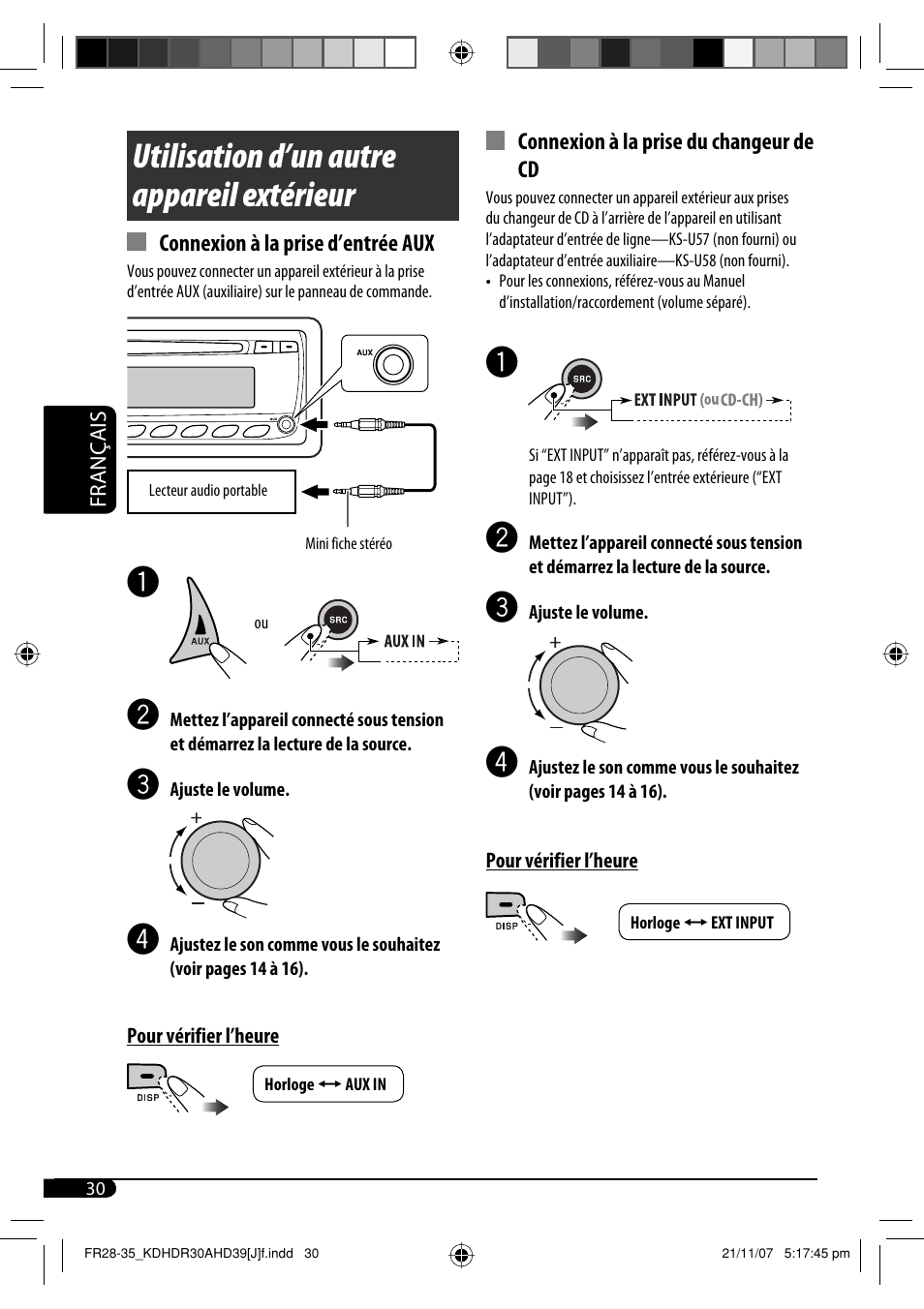 Utilisation d’un autre appareil extérieur | JVC KD-AHD39 User Manual | Page 106 / 117