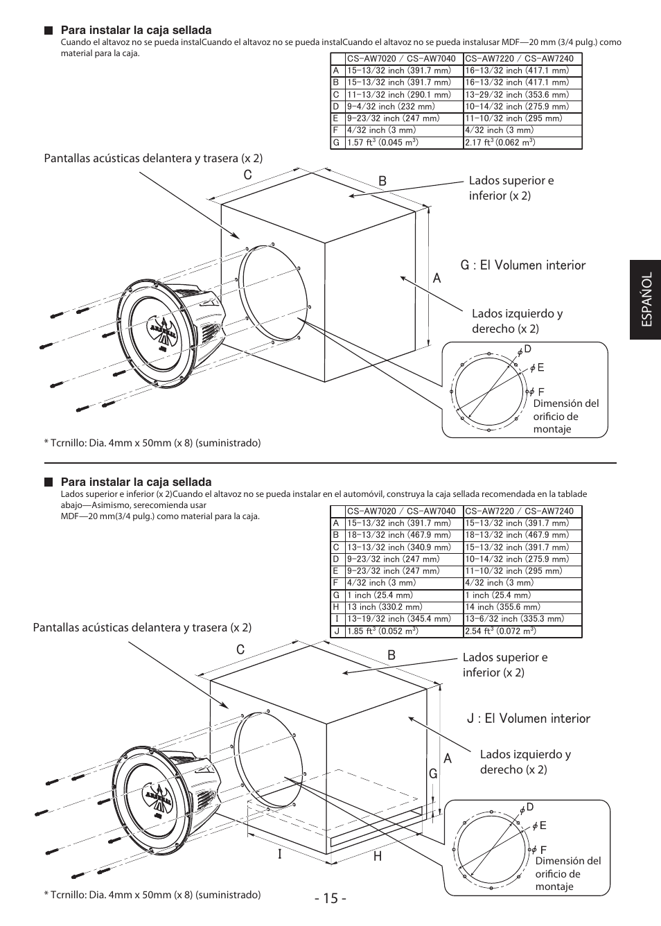 JVC CS-AW7240 User Manual | Page 15 / 20