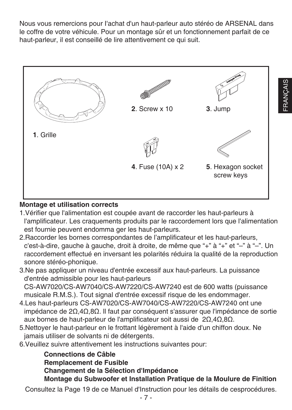 JVC CS-AW7240 User Manual | Page 7 / 20