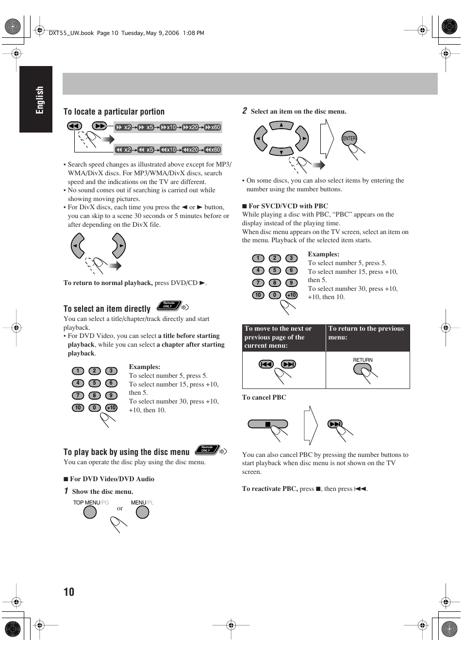 English | JVC DX-T55 User Manual | Page 14 / 144