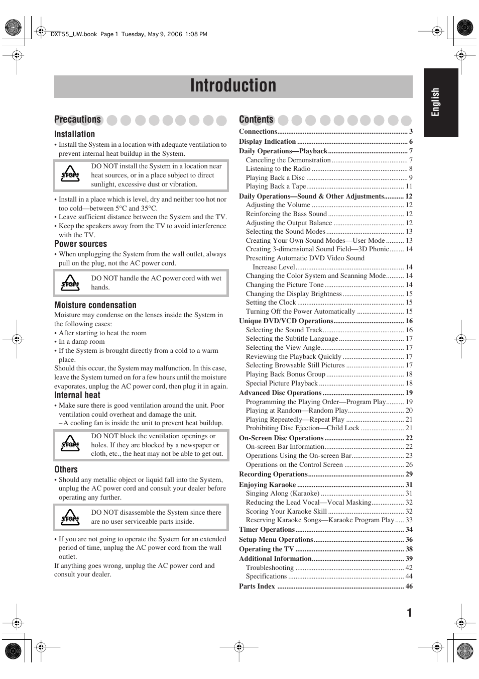 JVC DX-T55 User Manual | Page 5 / 144