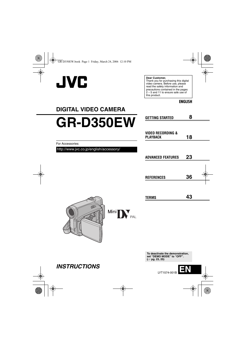 JVC GR-D350EW User Manual | 44 pages