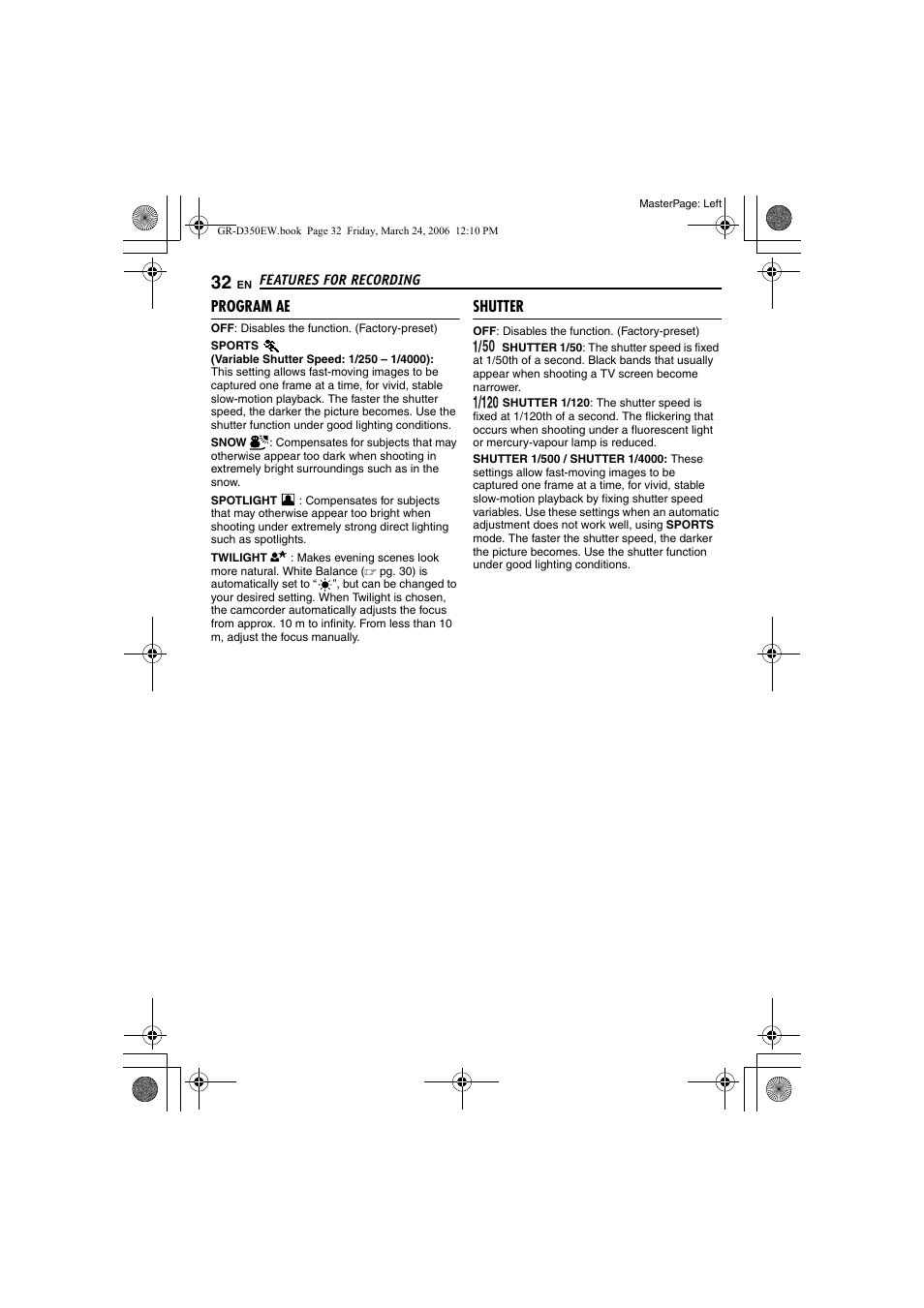 JVC GR-D350EW User Manual | Page 32 / 44