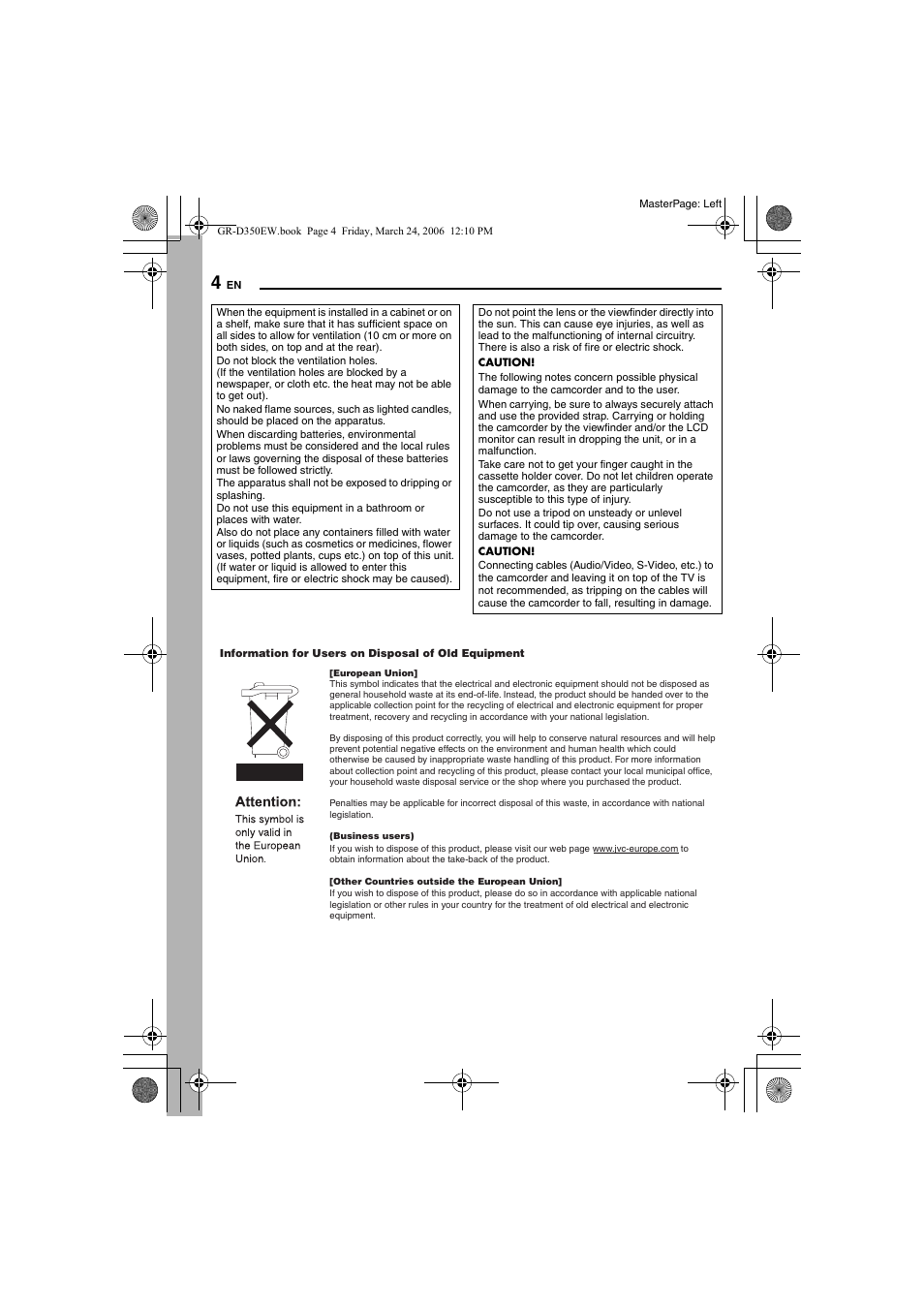 JVC GR-D350EW User Manual | Page 4 / 44