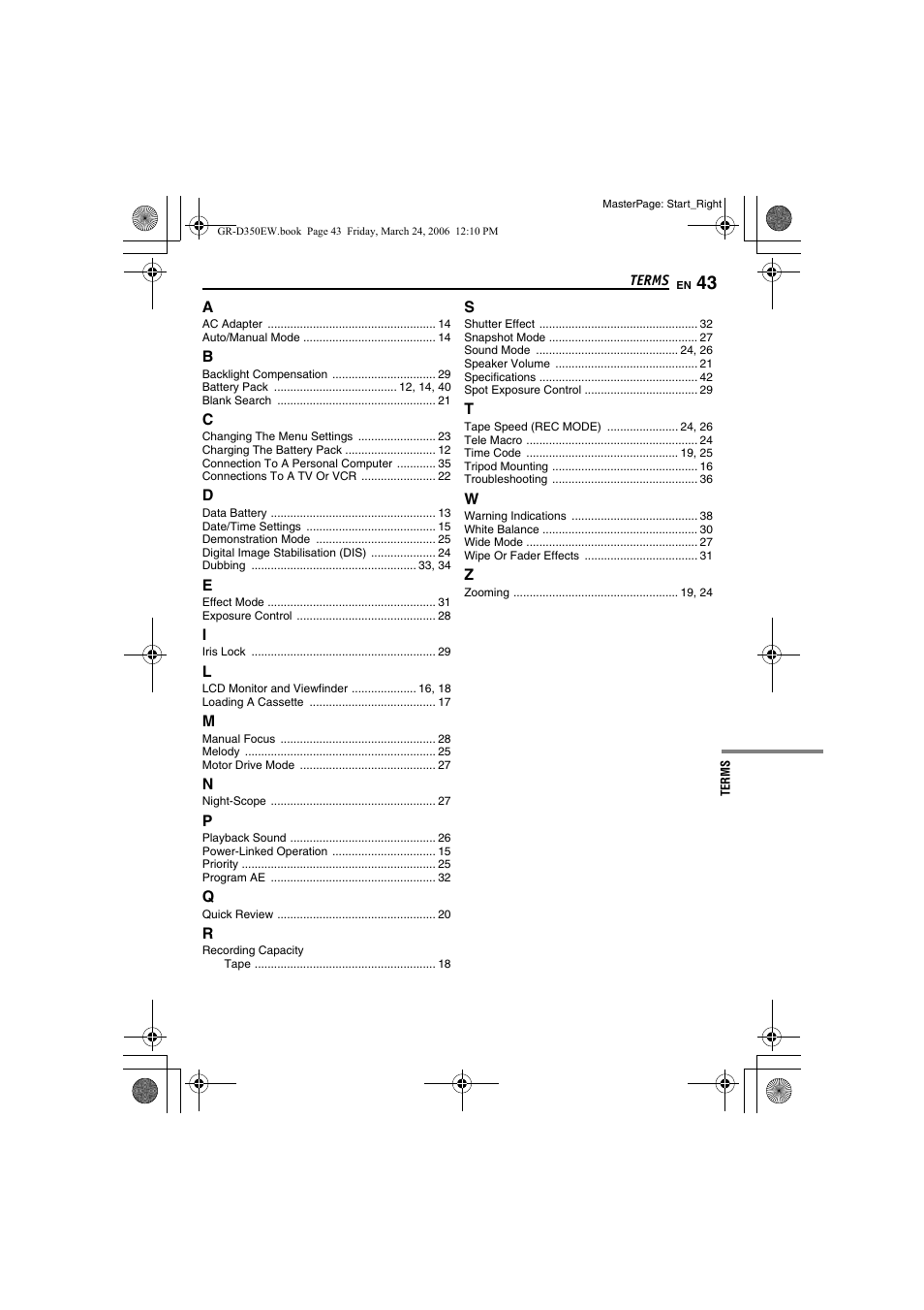 JVC GR-D350EW User Manual | Page 43 / 44