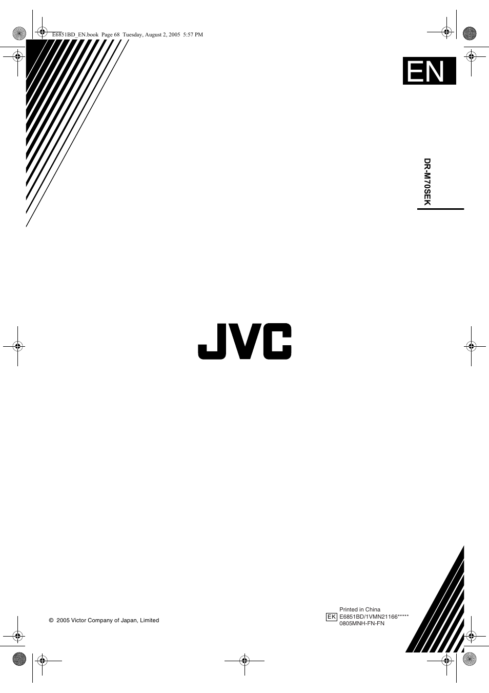 Back | JVC DR-M70SEK User Manual | Page 68 / 68