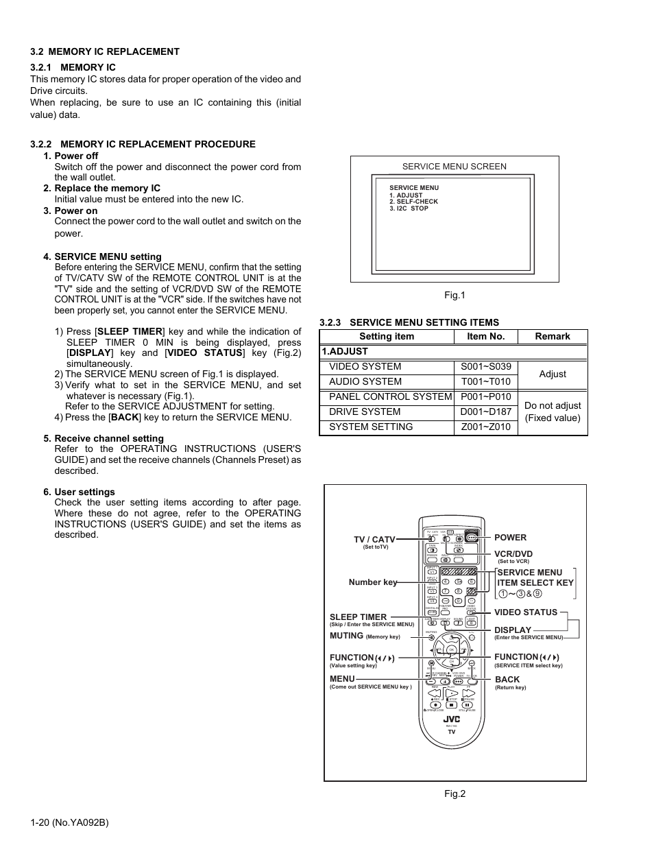 2 memory ic replacement | JVC Rear Projection Television HD-52Z575 User Manual | Page 20 / 37
