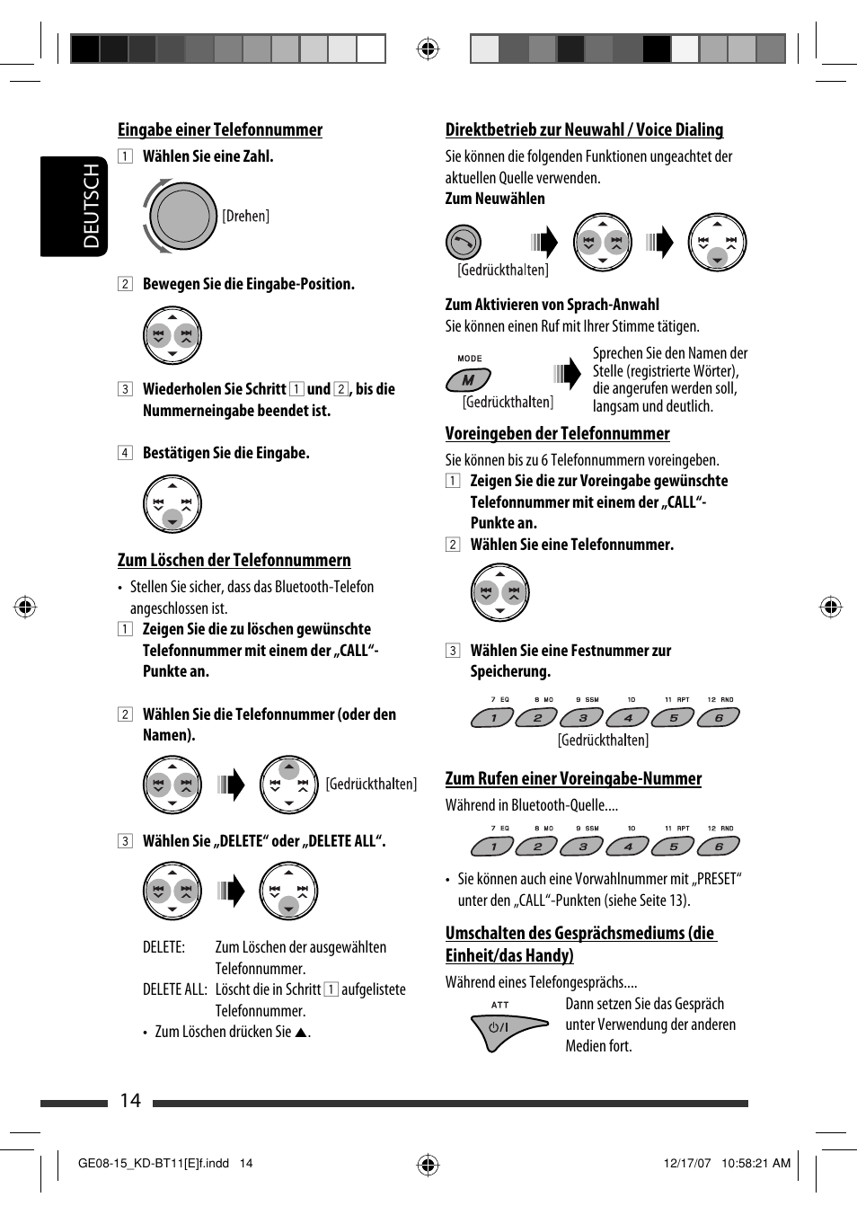 14 deutsch | JVC KD-BT11 User Manual | Page 16 / 107