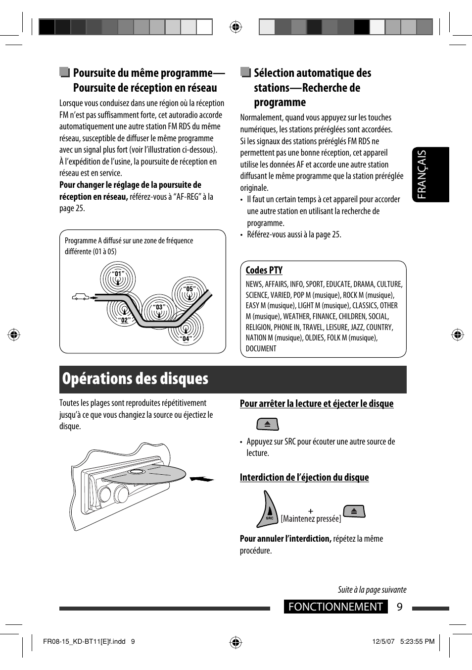 Opérations des disques | JVC KD-BT11 User Manual | Page 45 / 107