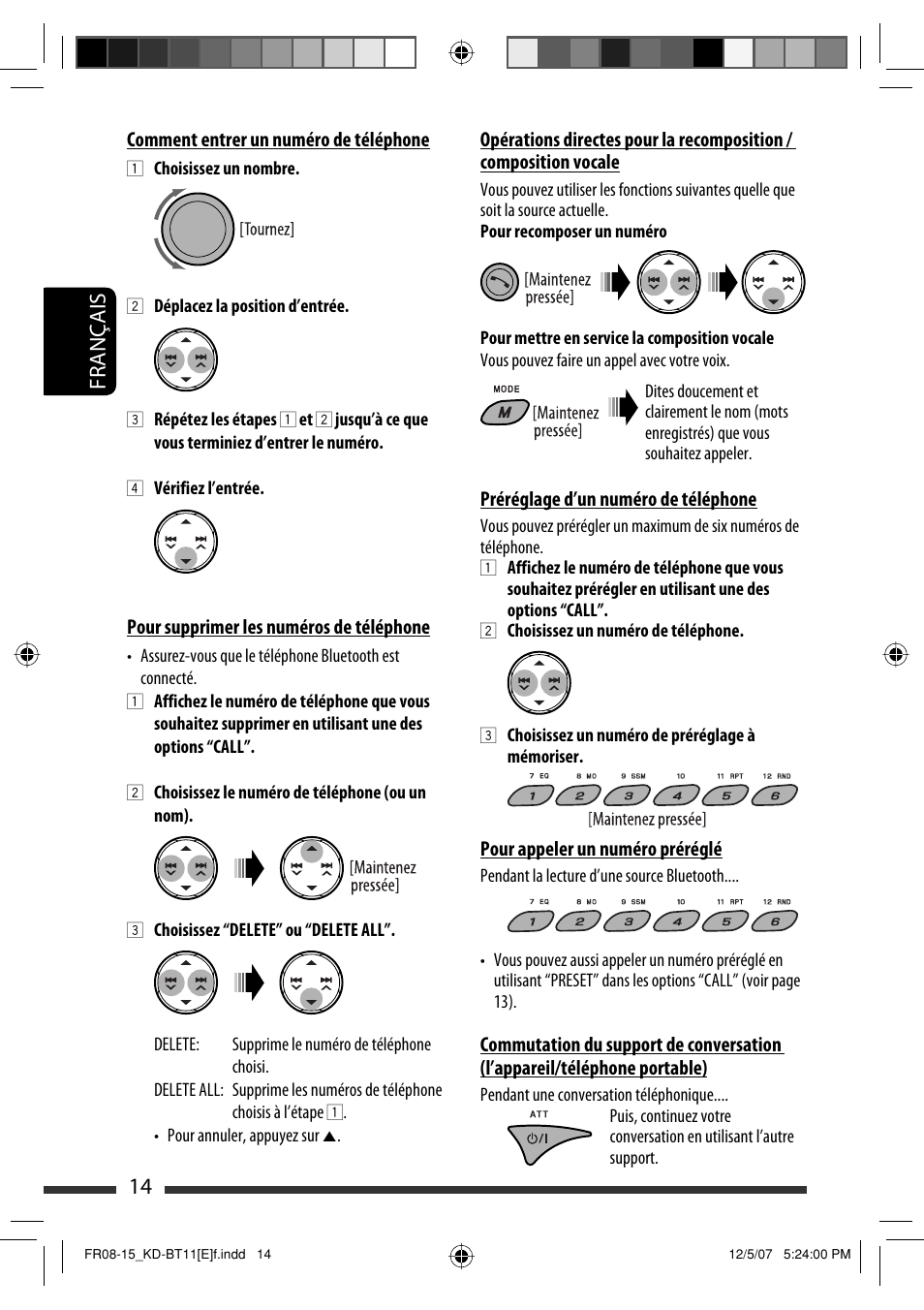 14 français | JVC KD-BT11 User Manual | Page 50 / 107