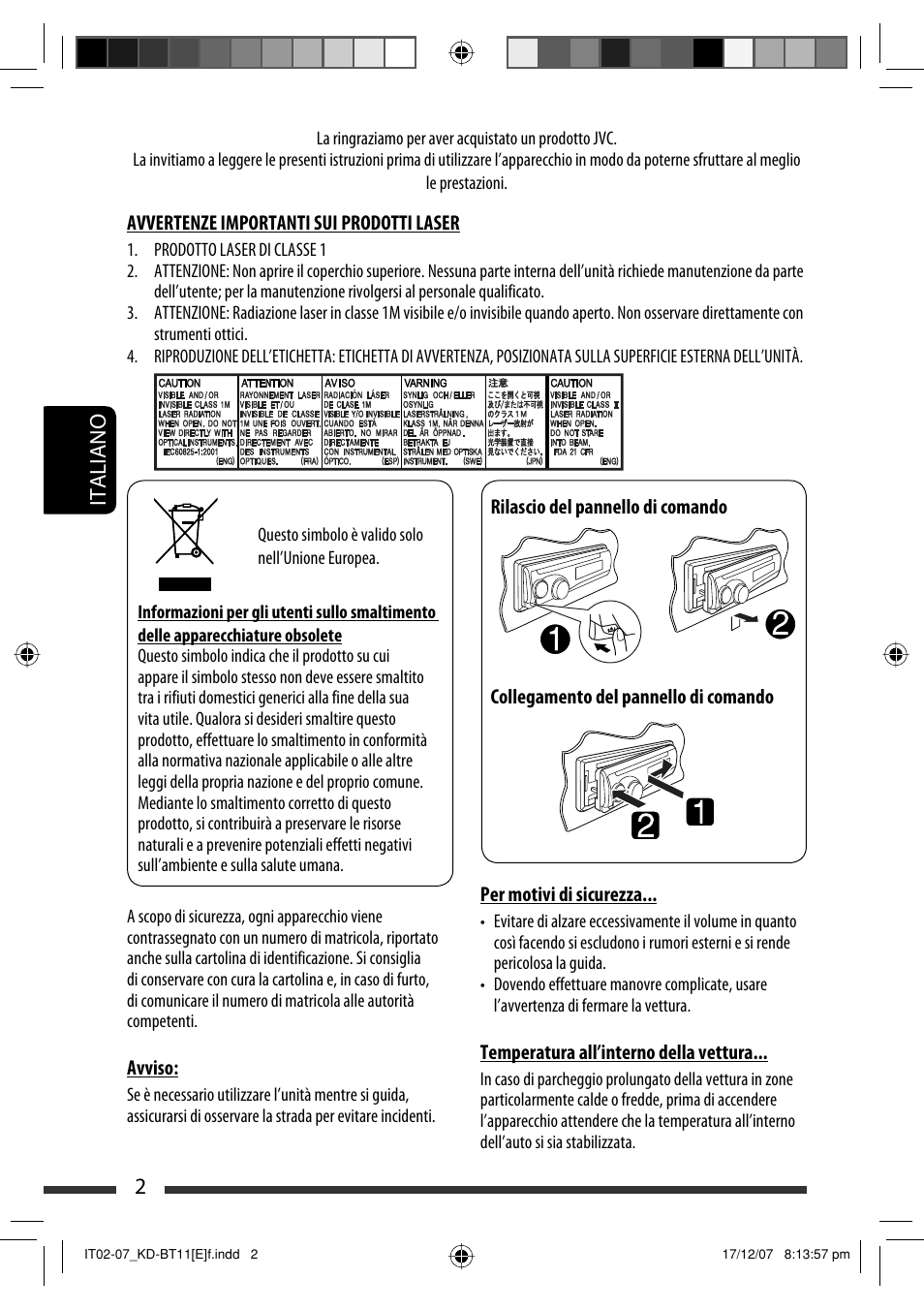 2italiano | JVC KD-BT11 User Manual | Page 72 / 107