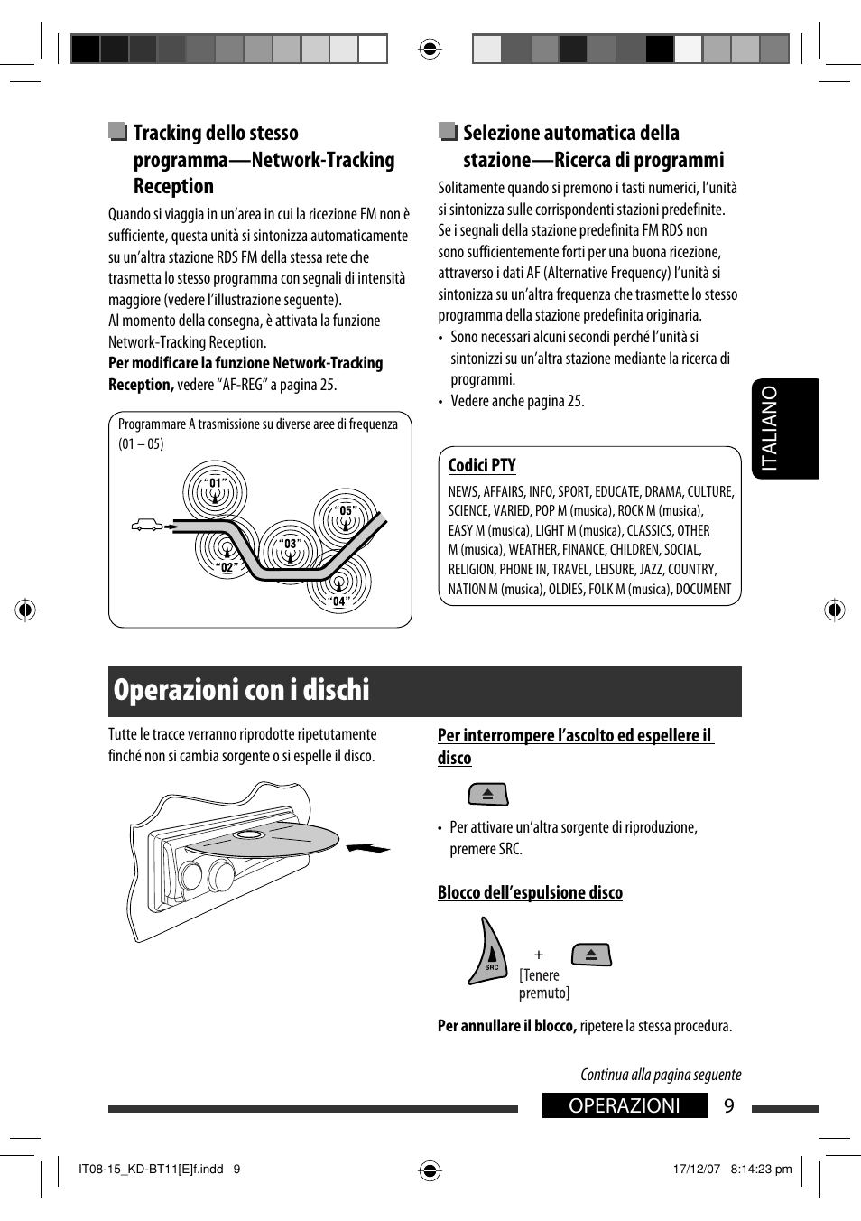 Operazioni con i dischi | JVC KD-BT11 User Manual | Page 79 / 107