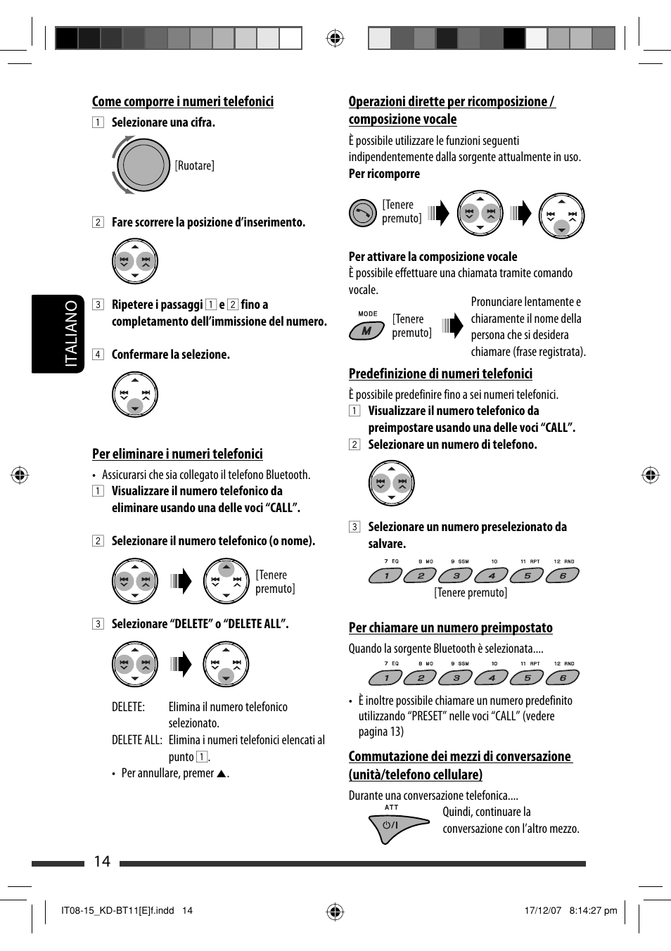 14 italiano | JVC KD-BT11 User Manual | Page 84 / 107