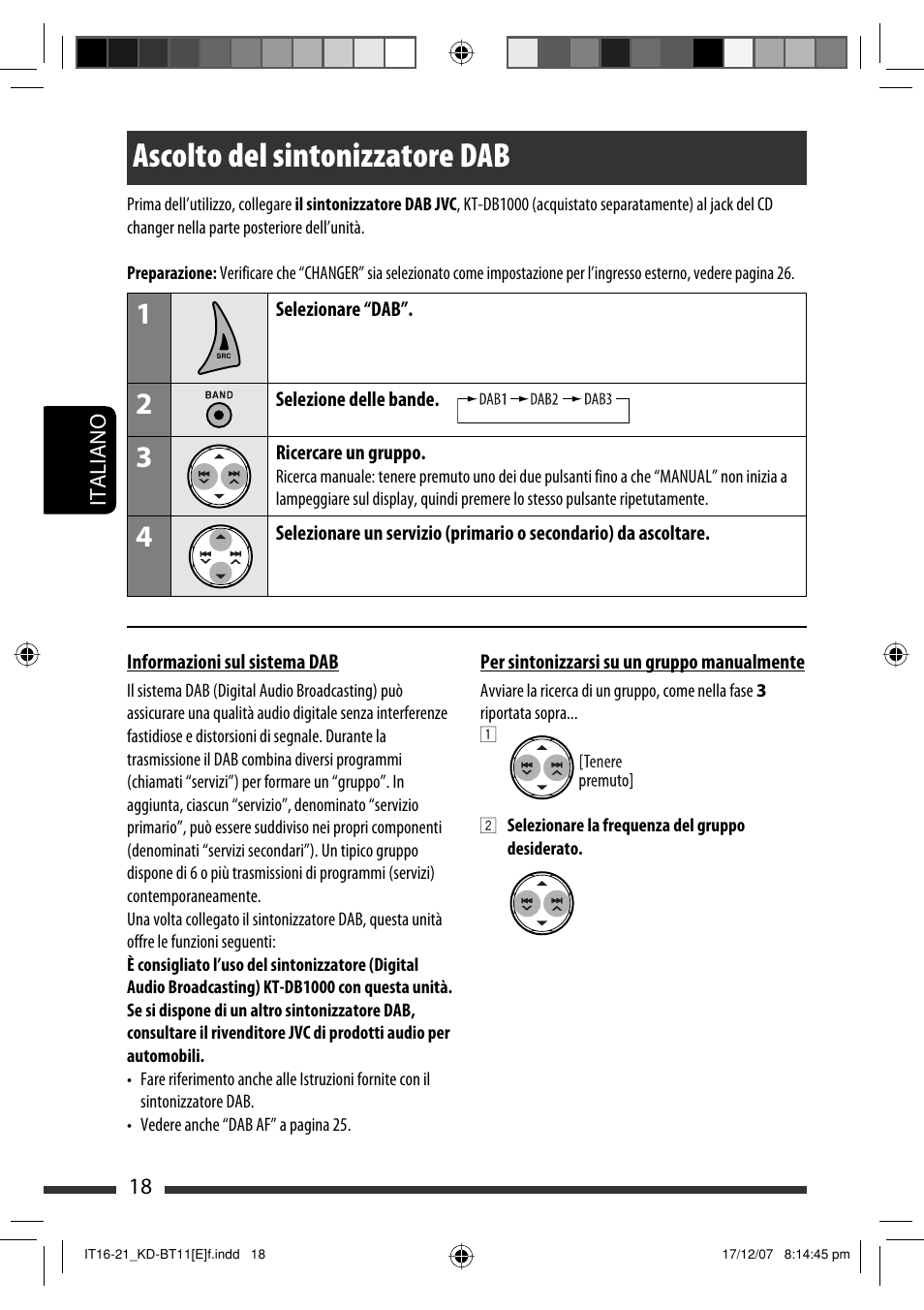 Ascolto del sintonizzatore dab | JVC KD-BT11 User Manual | Page 88 / 107