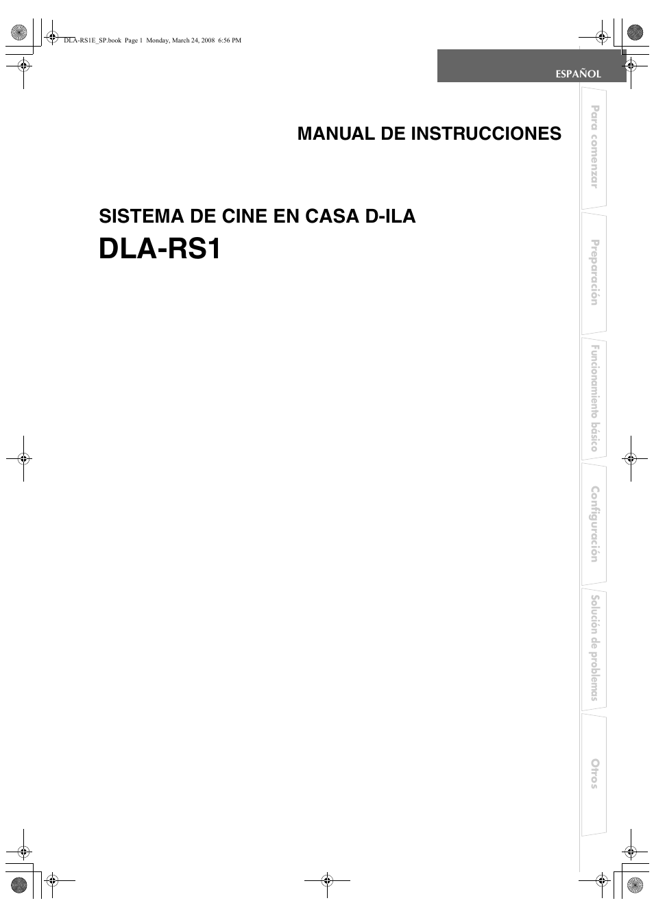 Español, Dla-rs1, Sistema de cine en casa d-ila | Manual de instrucciones | JVC LCT2440-001B User Manual | Page 101 / 150