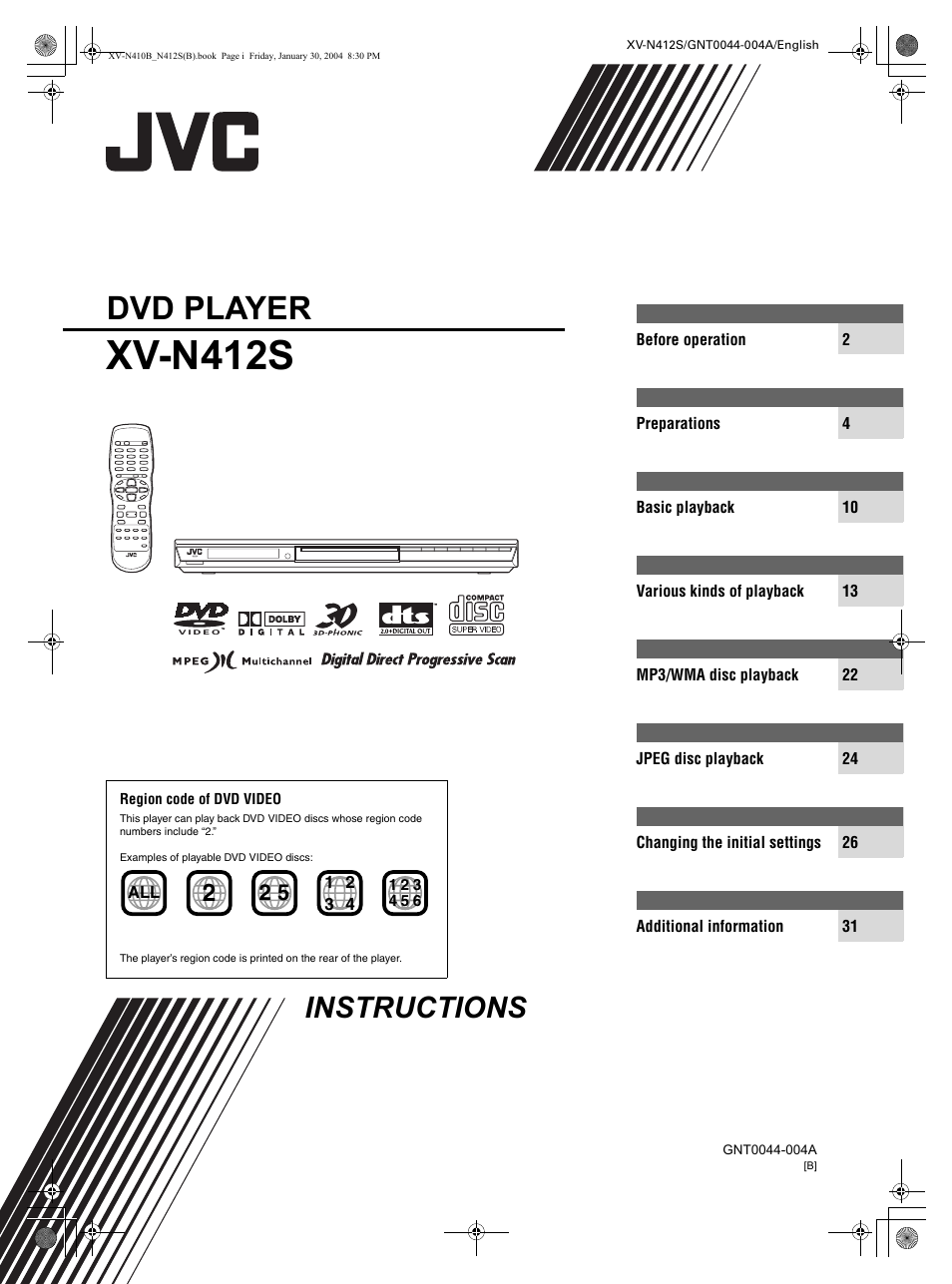 JVC 0204KTYBICJSC User Manual | 38 pages