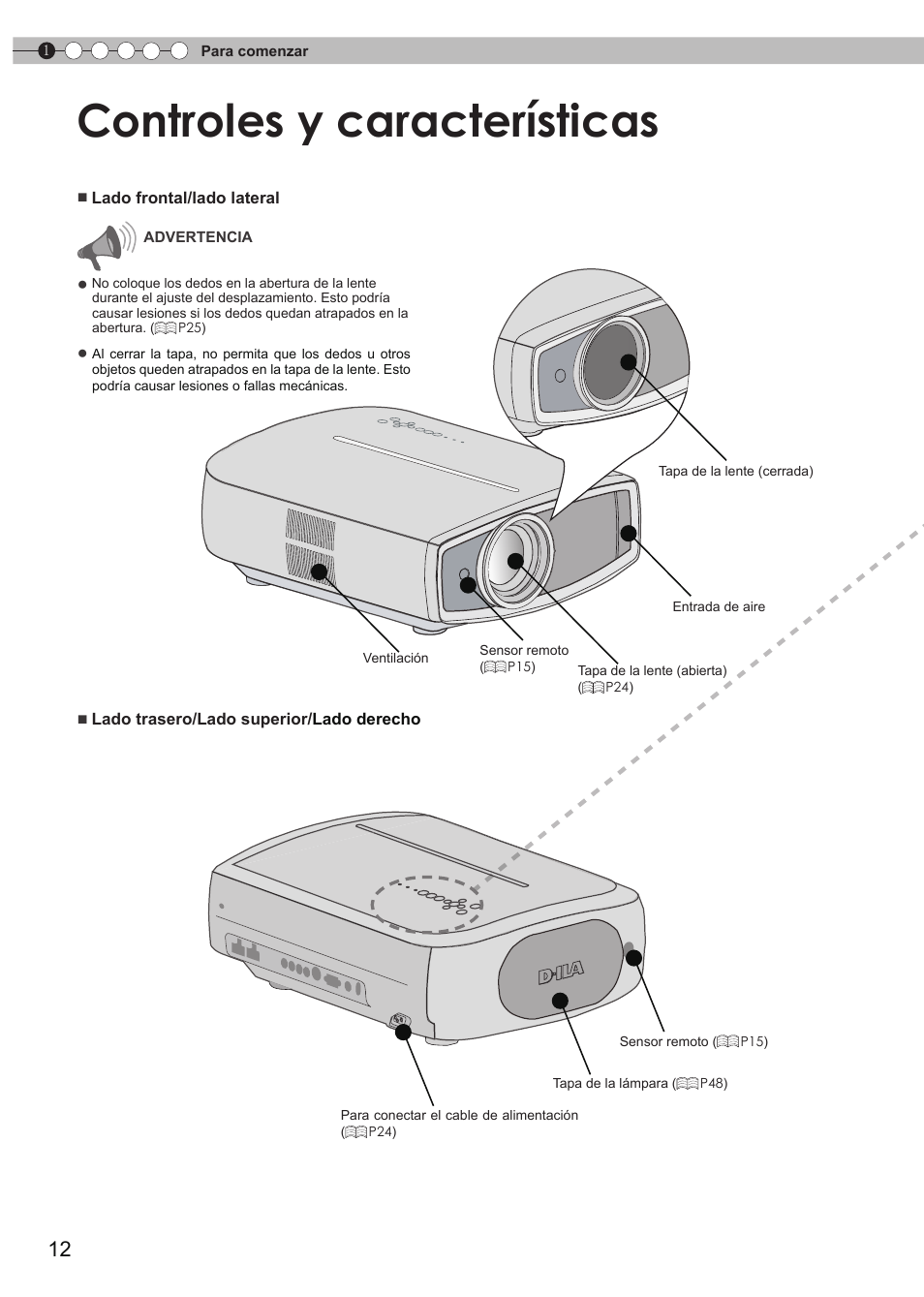 Controles y características | JVC DLA-RS15 User Manual | Page 132 / 181