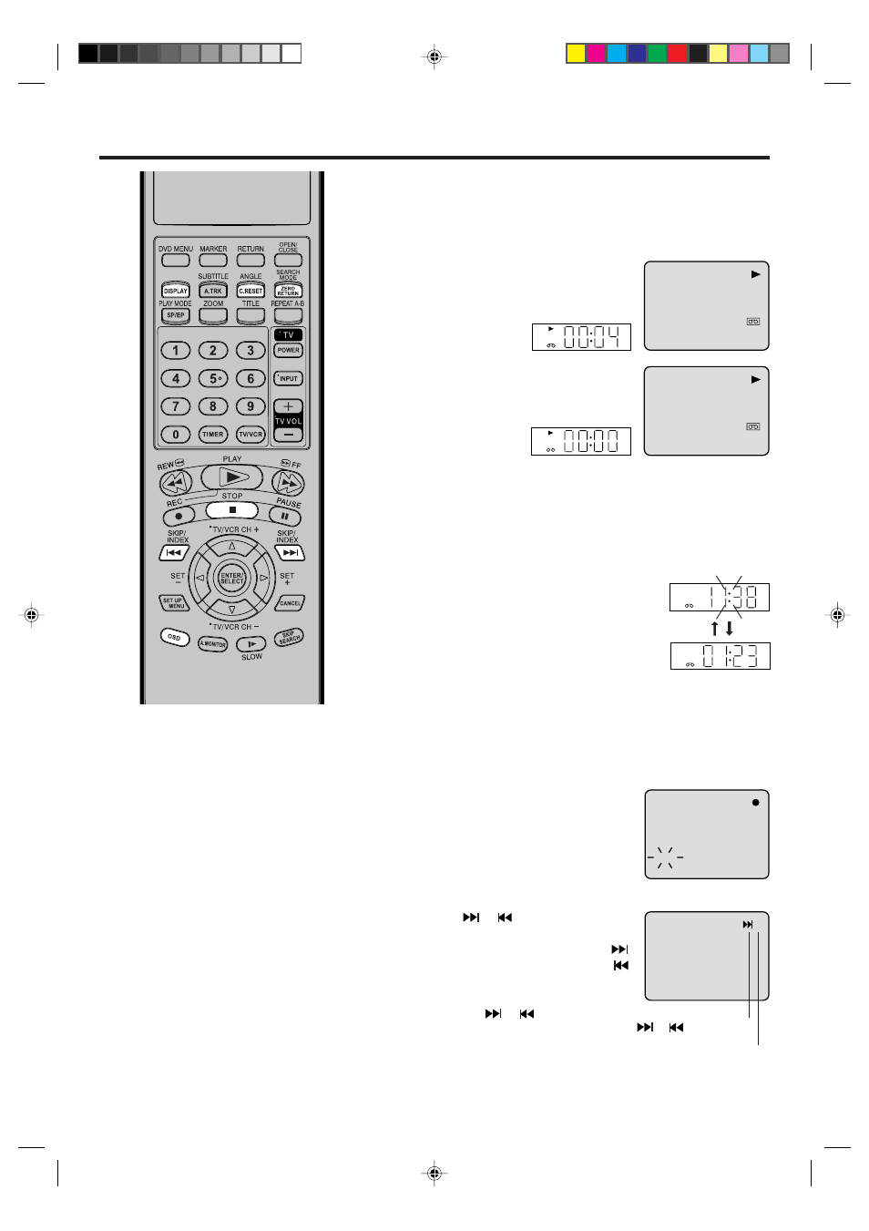 Zero return function/video index search system, Zero return function, Video index search system | JVC HR-XVC21UJ User Manual | Page 27 / 64