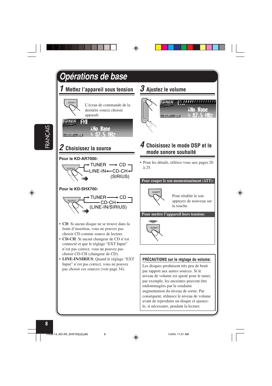 Opérations de base | JVC KD-AR7000 User Manual | Page 108 / 153