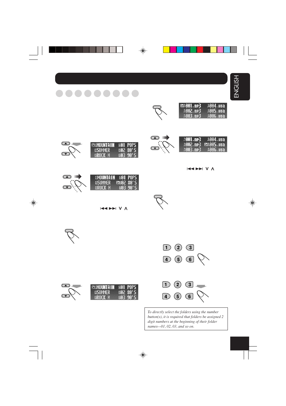 Advanced disc operations, English, Locating a folder/track | JVC KD-AR7000 User Manual | Page 17 / 153