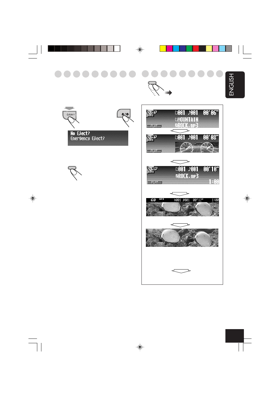 English, Changing the display pattern, Prohibiting disc ejection | JVC KD-AR7000 User Manual | Page 19 / 153