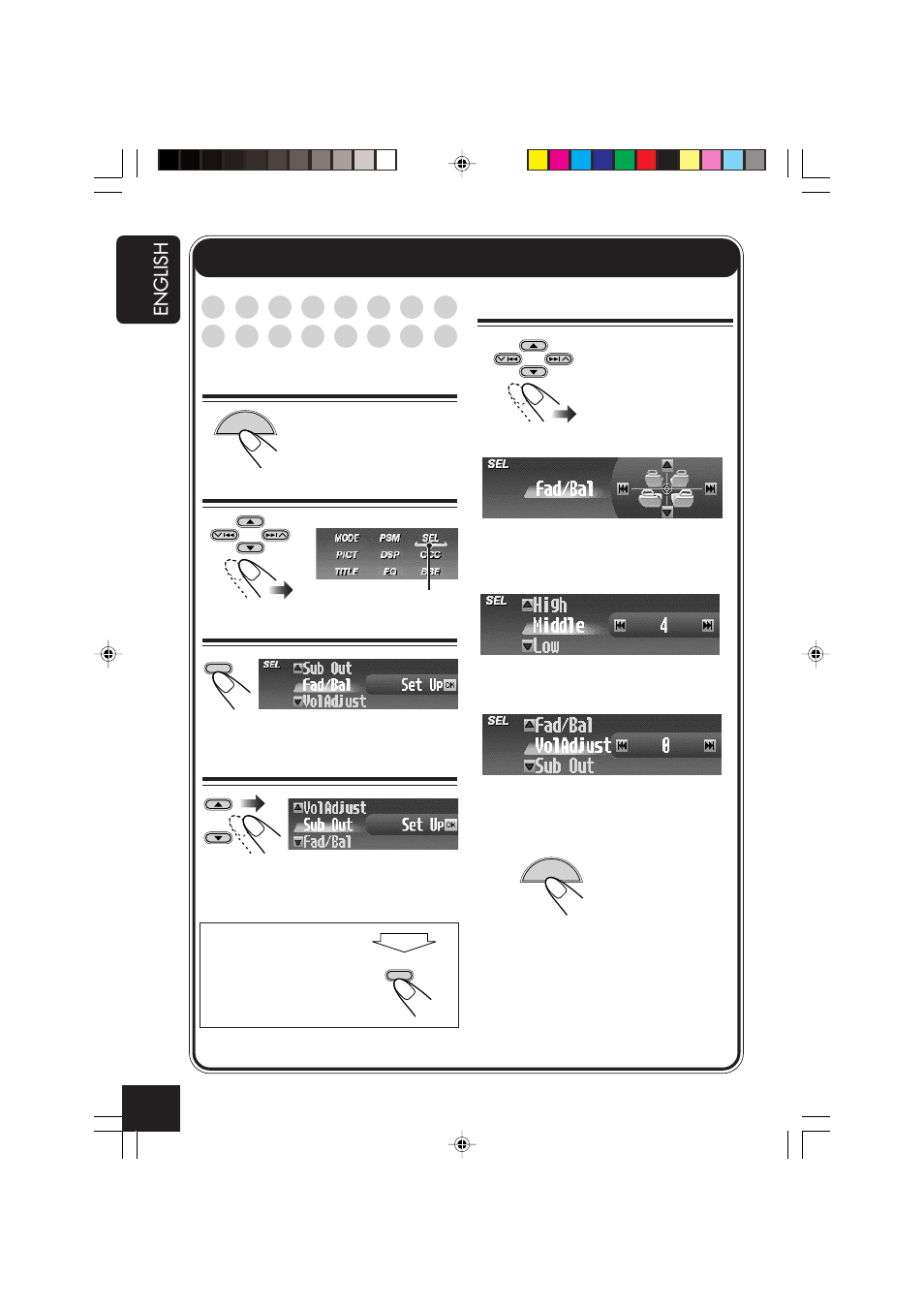Sound adjustments | JVC KD-AR7000 User Manual | Page 24 / 153