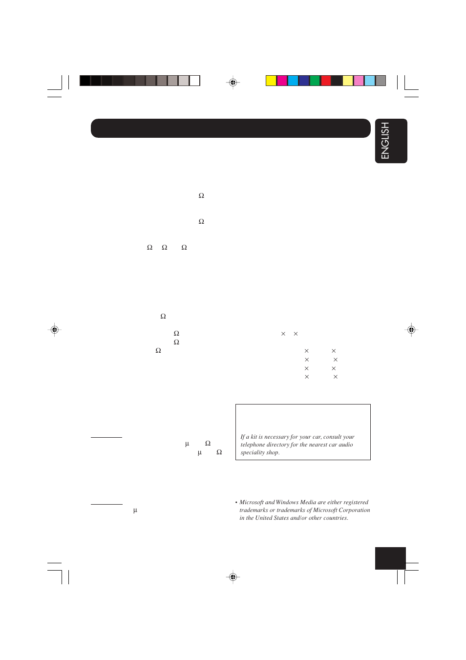 Specifications, English | JVC KD-AR7000 User Manual | Page 51 / 153