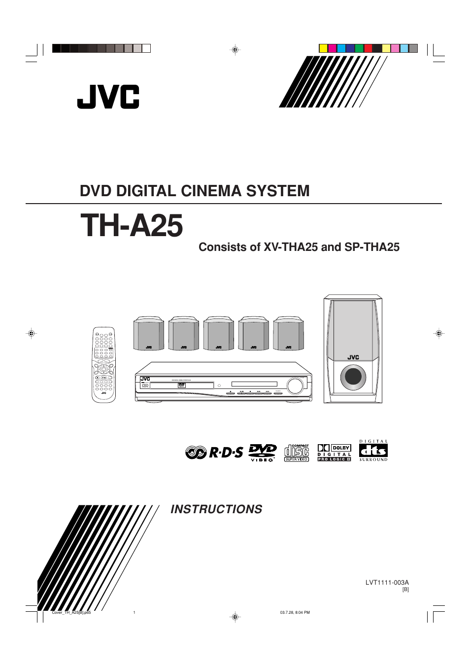 JVC TH-A25 User Manual | 50 pages