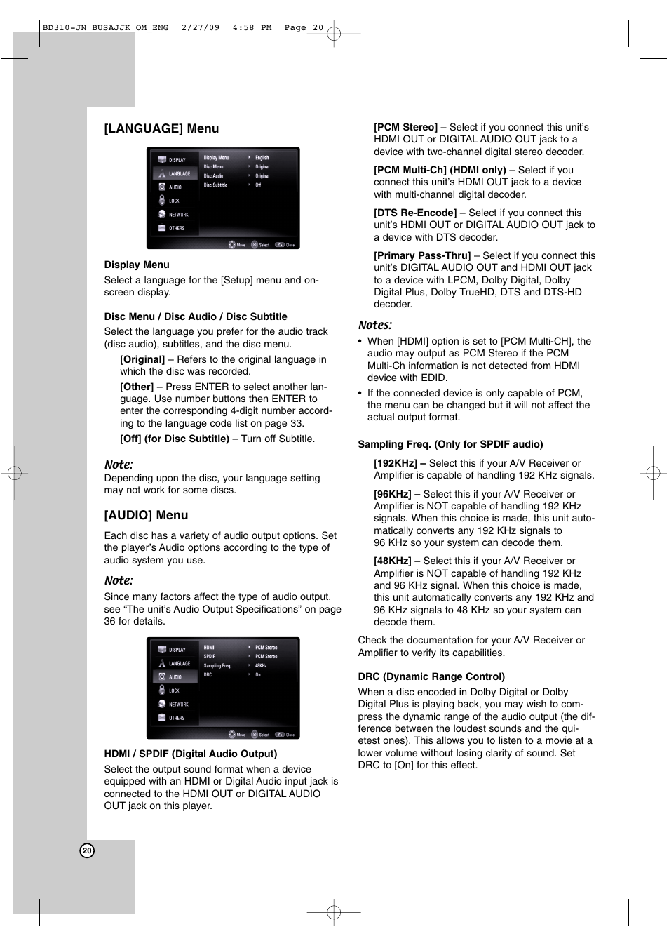 JVC XV-BP1  EN User Manual | Page 20 / 40