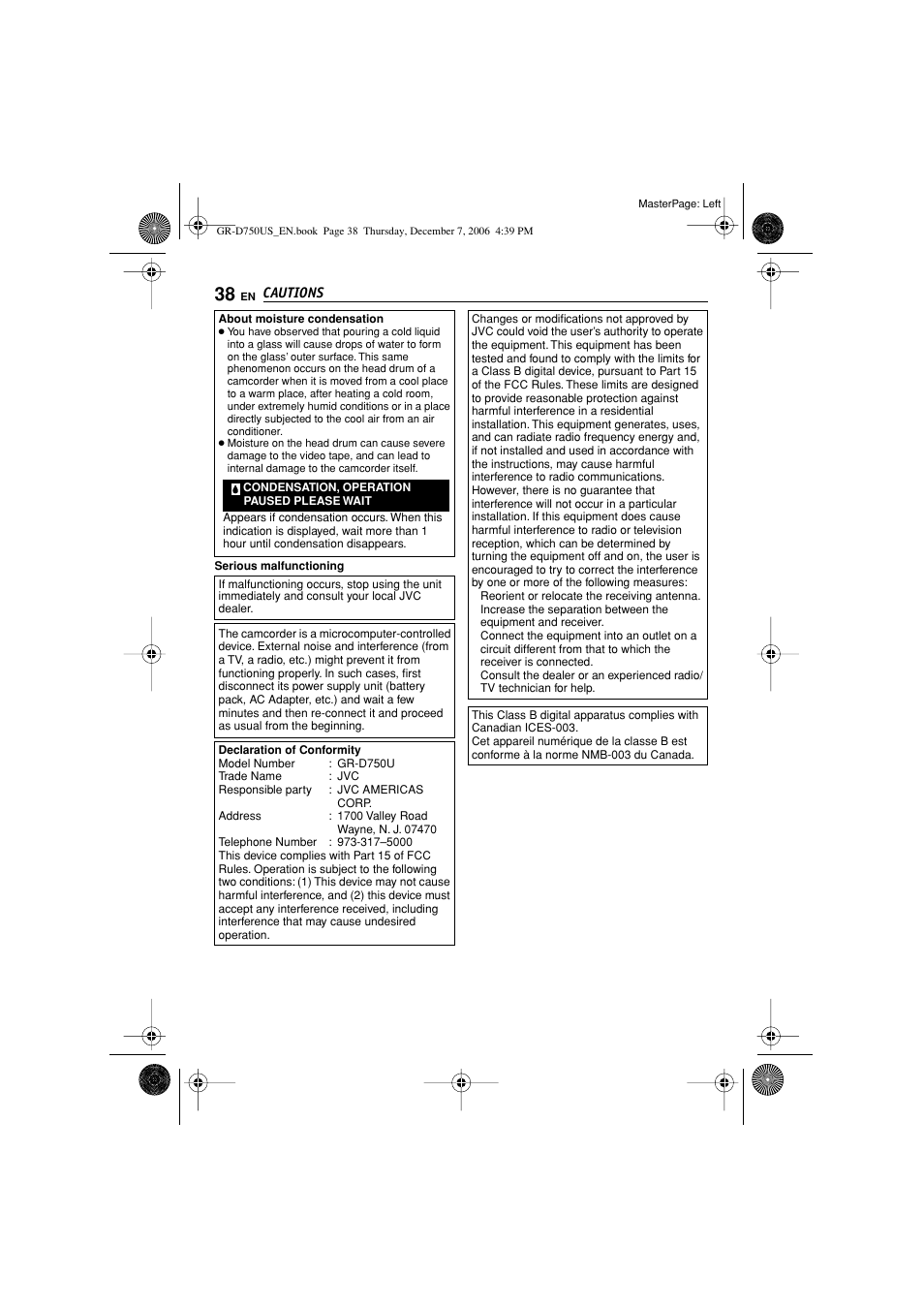 JVC GR-D750US User Manual | Page 38 / 40