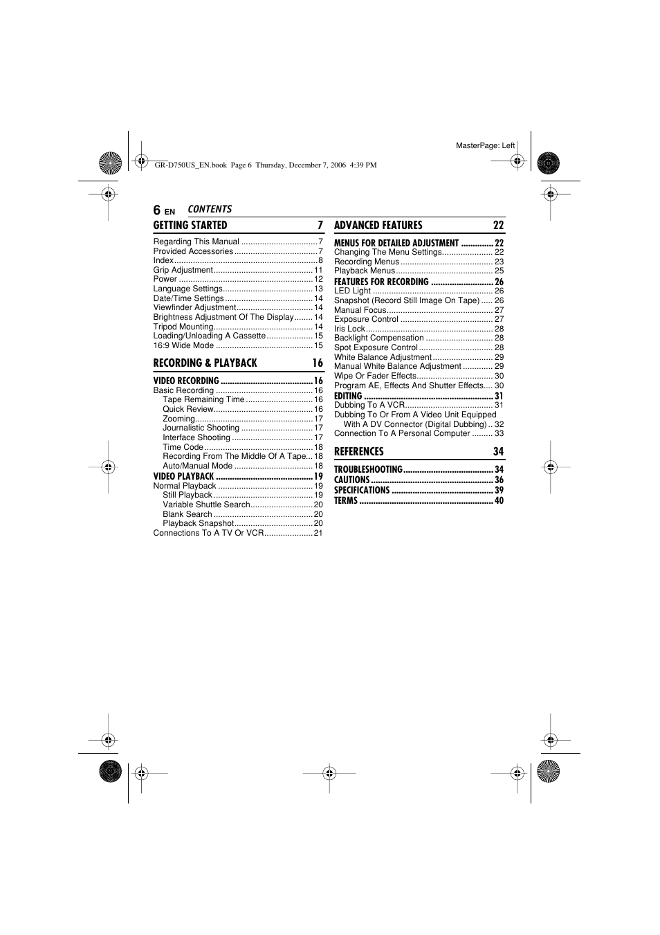JVC GR-D750US User Manual | Page 6 / 40
