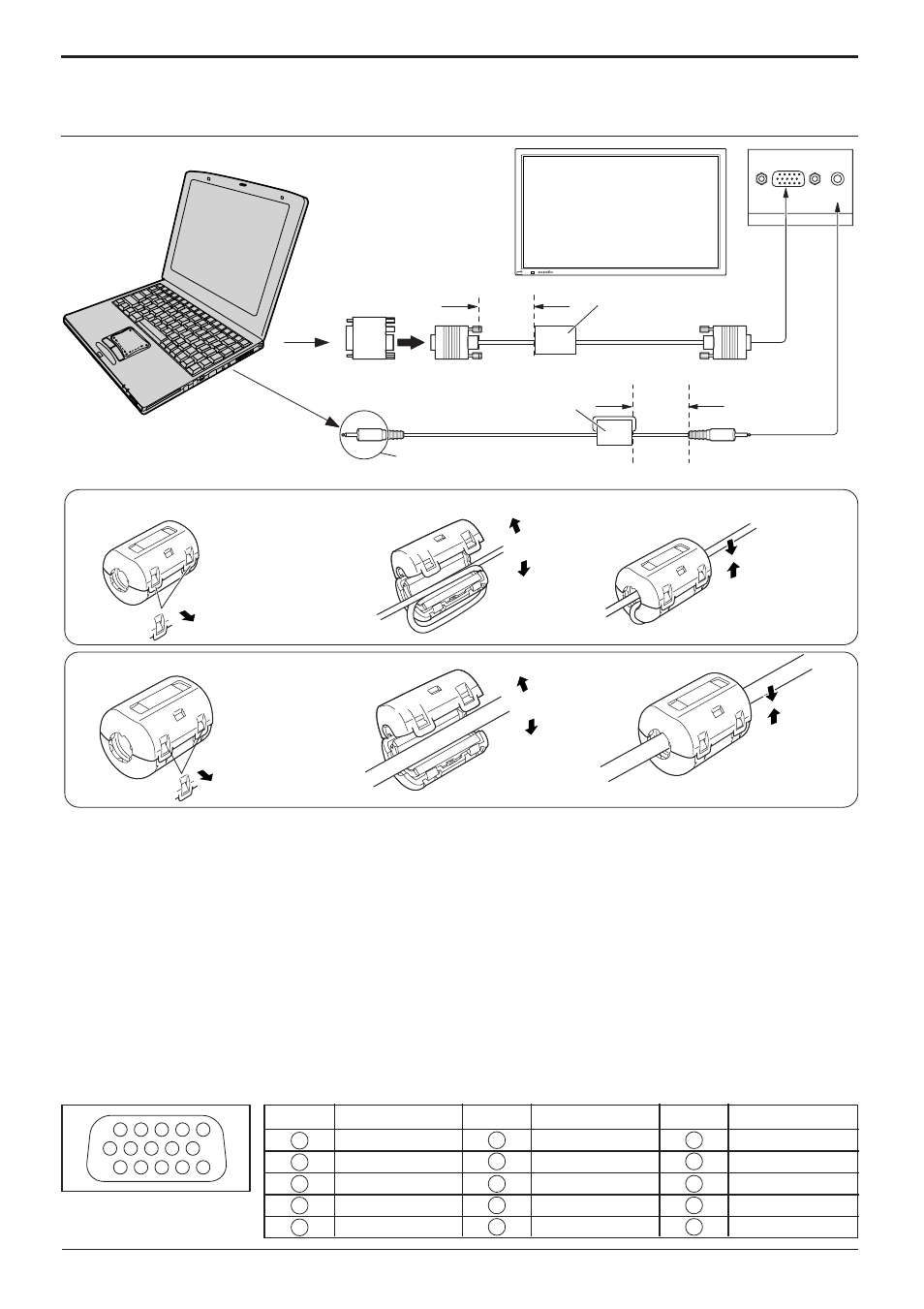Pc input terminals connection, Connections | JVC GD-V501PCE User Manual | Page 10 / 40