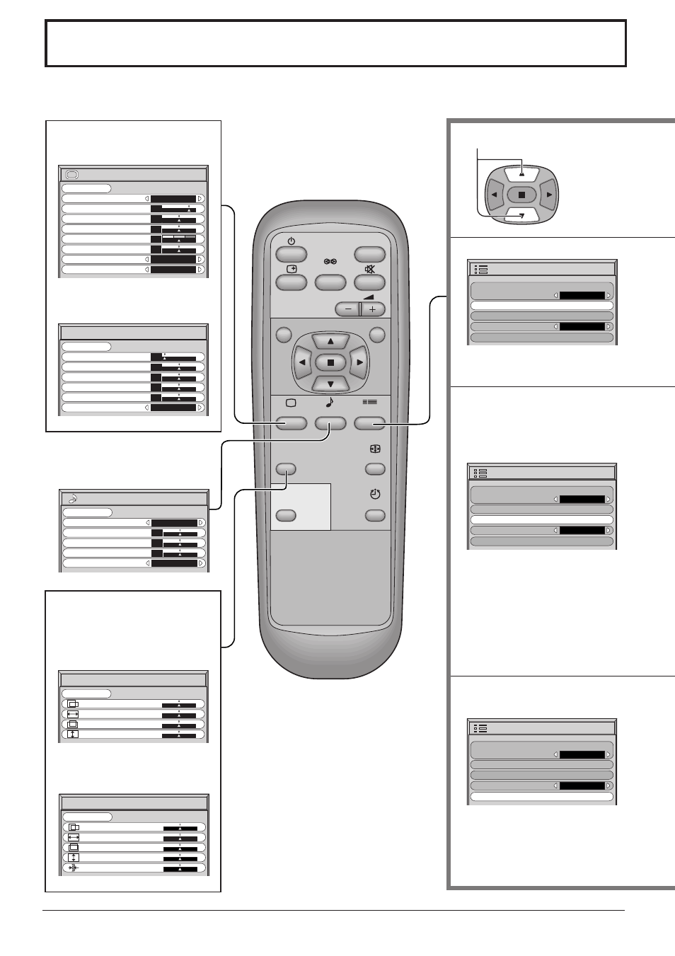 On-screen menu display from remote control | JVC GD-V501PCE User Manual | Page 16 / 40