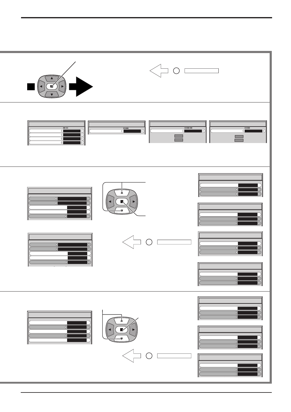 On-screen menu display from remote control, Press the r buttun to return to “setup” menu | JVC GD-V501PCE User Manual | Page 17 / 40
