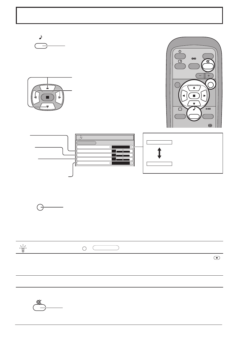 Sound adjustment, Mute, Helpful hint | Normalisation) | JVC GD-V501PCE User Manual | Page 22 / 40