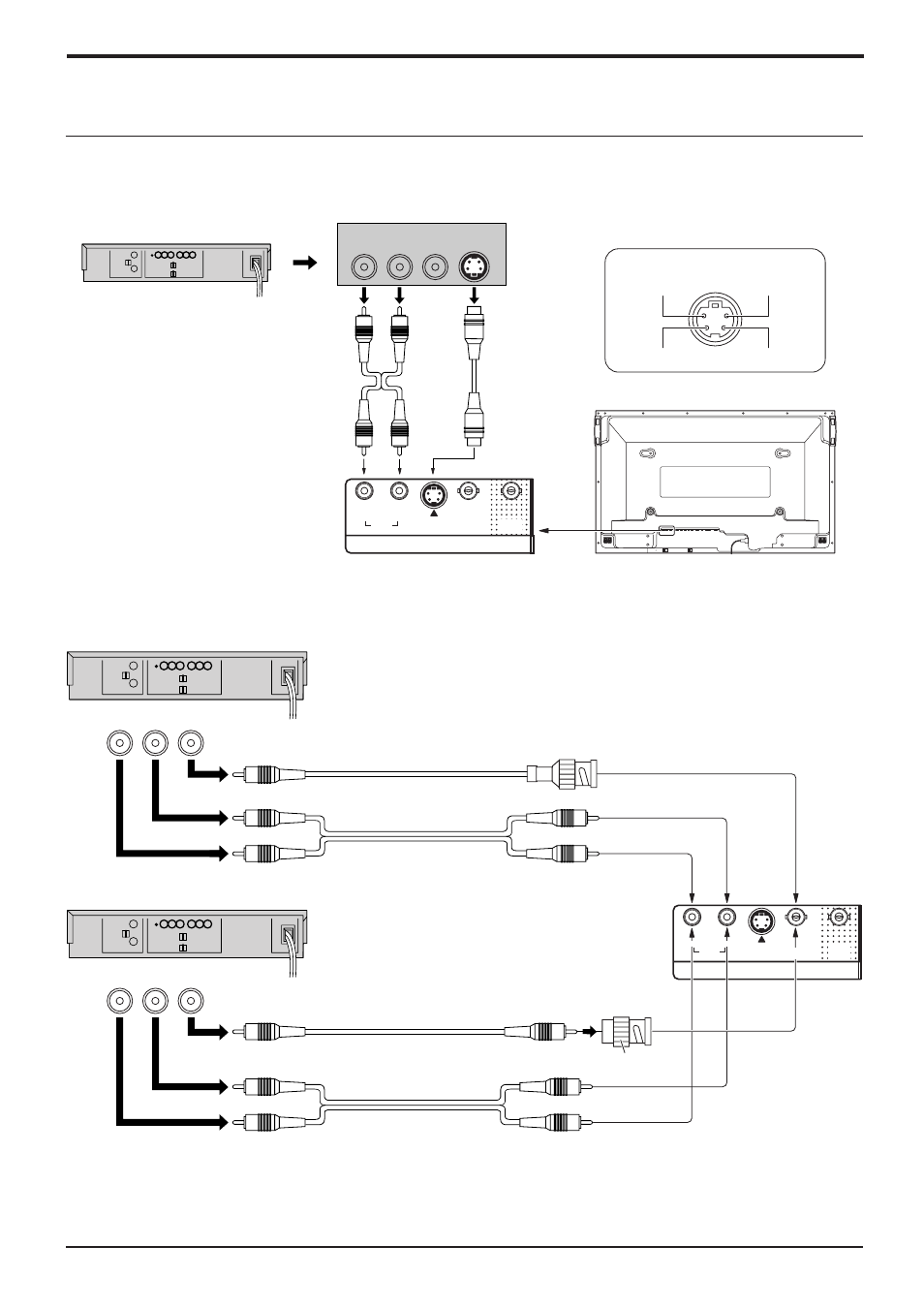 Av input terminals connection, Connections, S video 4 pin socket | JVC GD-V501PCE User Manual | Page 35 / 40