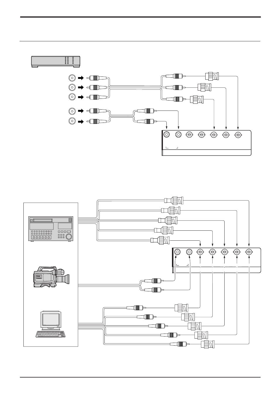 Component/rgb input connection, Connections, Component signals (y, p | Connection, Rgb signal (r, g, b, hd, vd) connection | JVC GD-V501PCE User Manual | Page 37 / 40