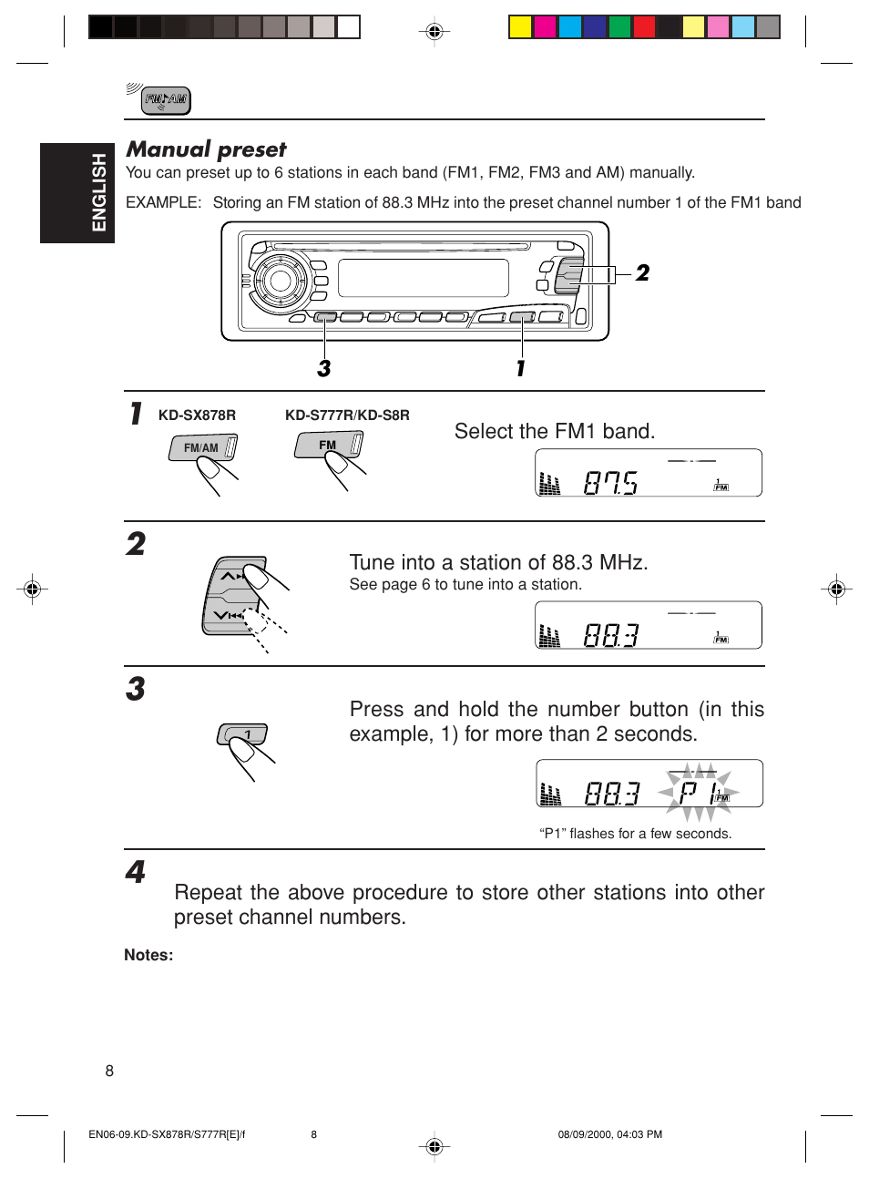 JVC CD Receiver KD-S8R User Manual | Page 8 / 45