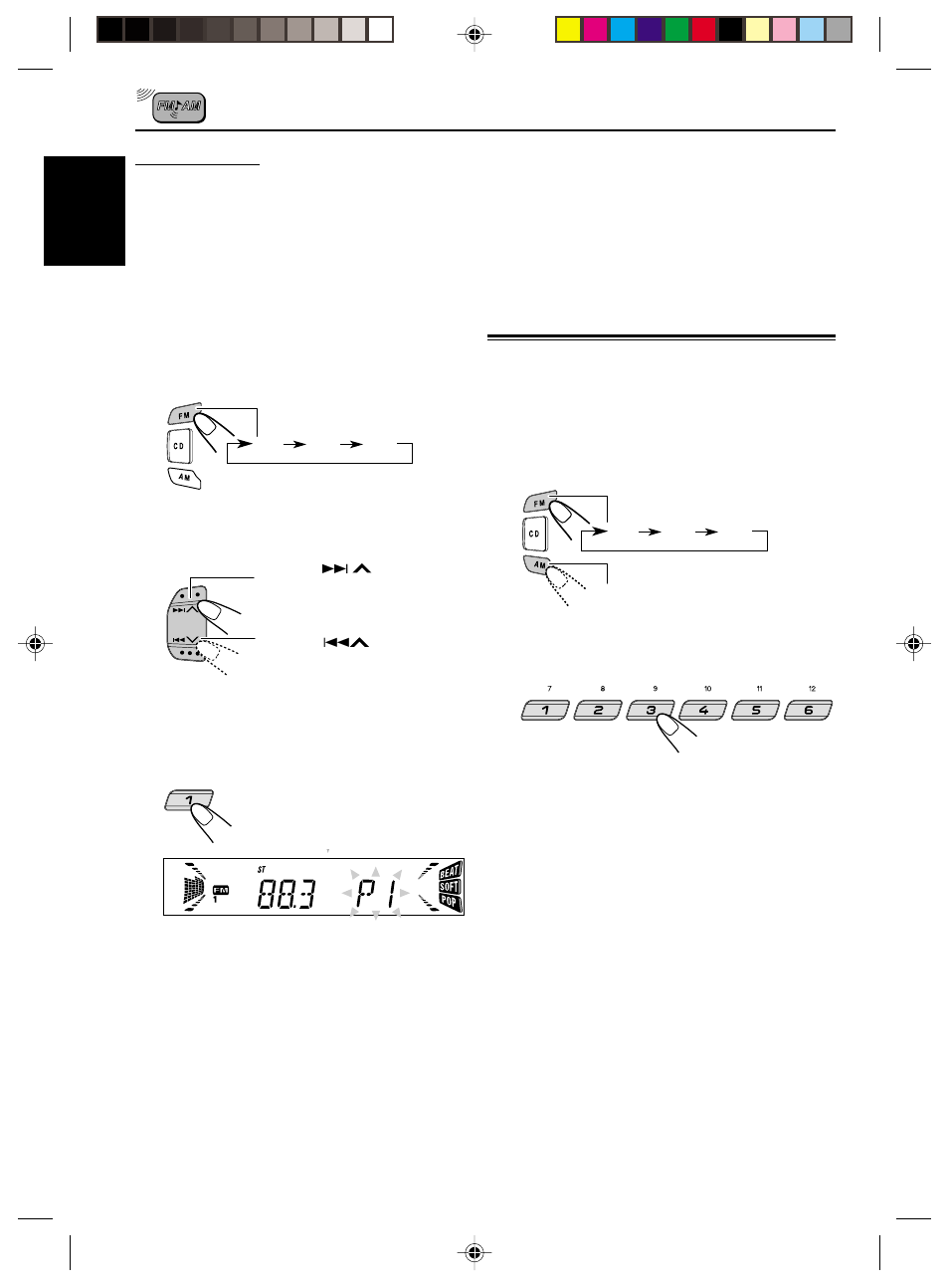 Tuning into a preset station, Manual preset | JVC KD-S711R User Manual | Page 8 / 32