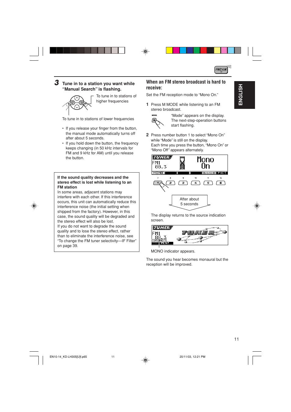 JVC KD-LH305 User Manual | Page 11 / 62