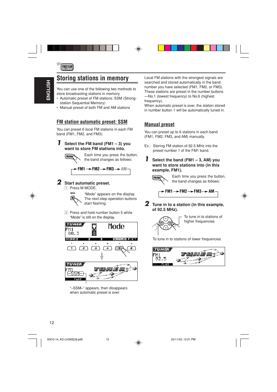 JVC KD-LH305 User Manual | Page 12 / 62