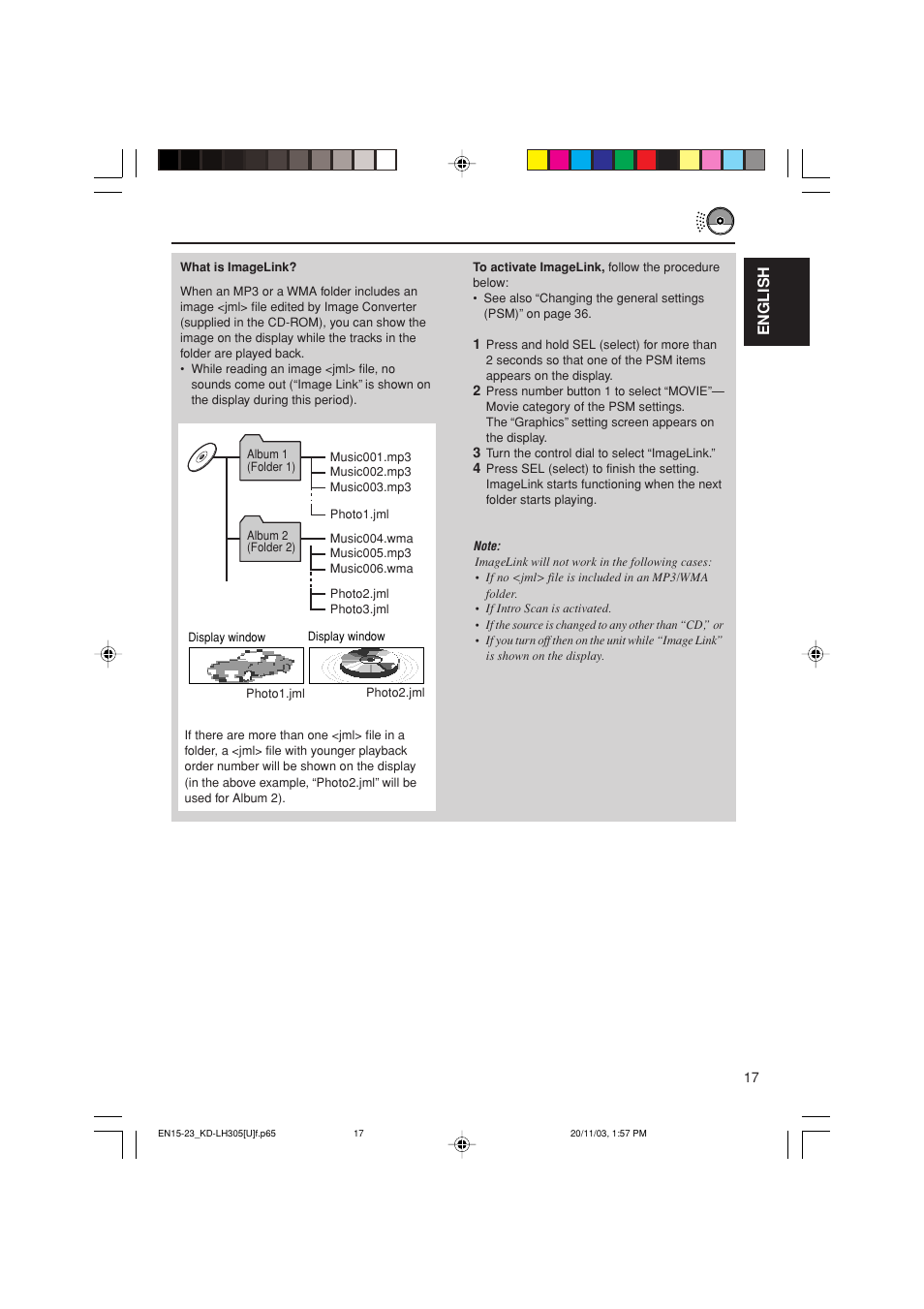 English | JVC KD-LH305 User Manual | Page 17 / 62