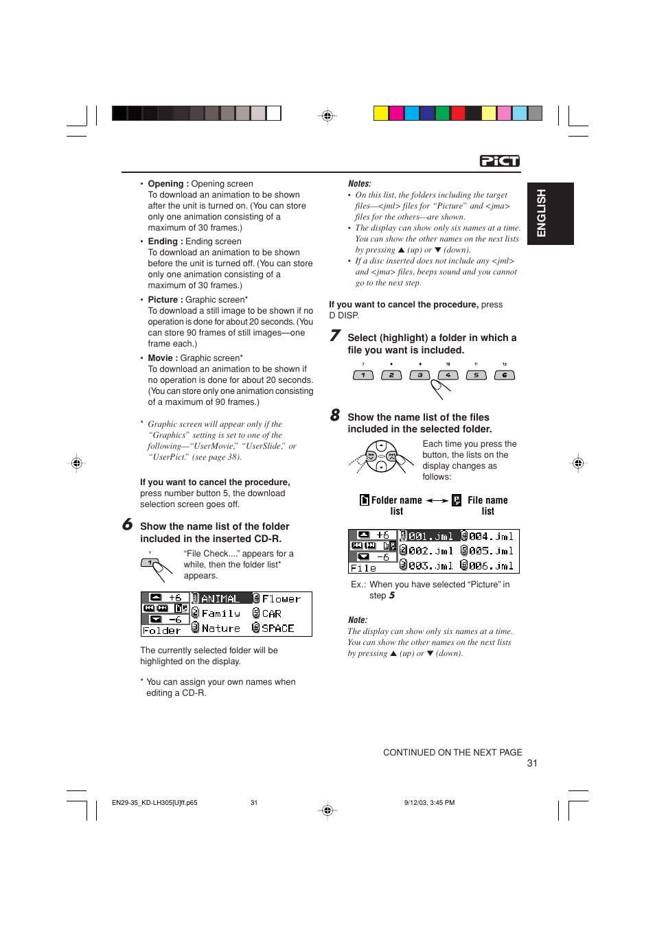 JVC KD-LH305 User Manual | Page 31 / 62