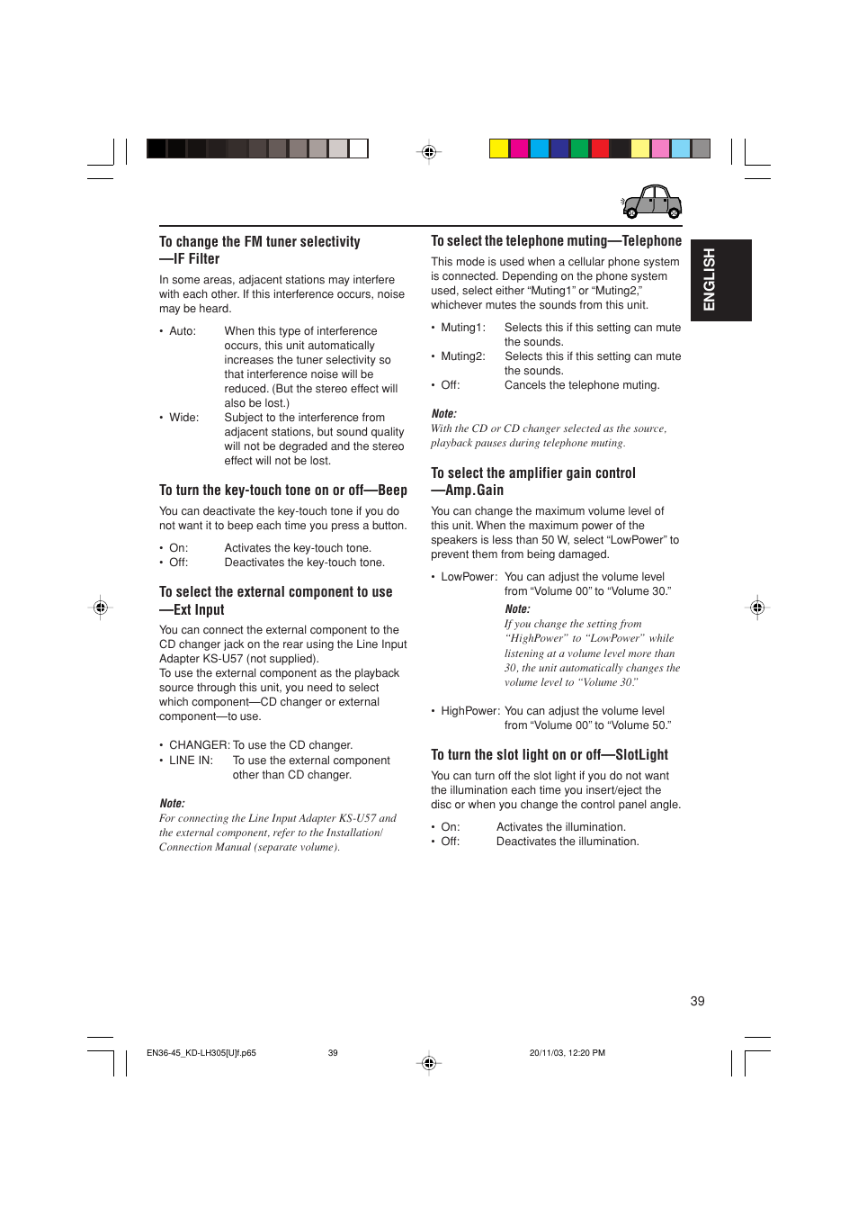 JVC KD-LH305 User Manual | Page 39 / 62