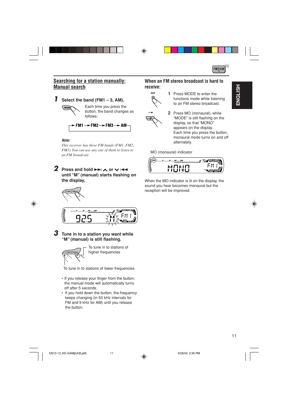 JVC KD-G498 User Manual | Page 11 / 34