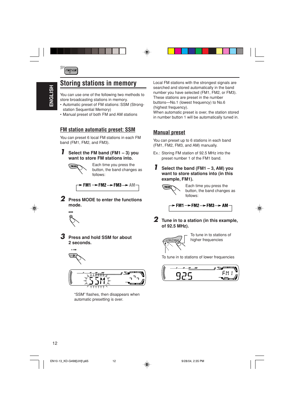 JVC KD-G498 User Manual | Page 12 / 34