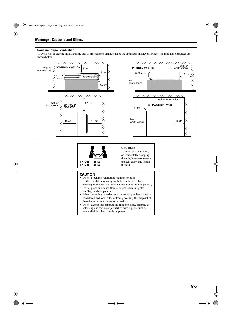 Warnings, cautions and others | JVC GVT0150-008A User Manual | Page 52 / 97
