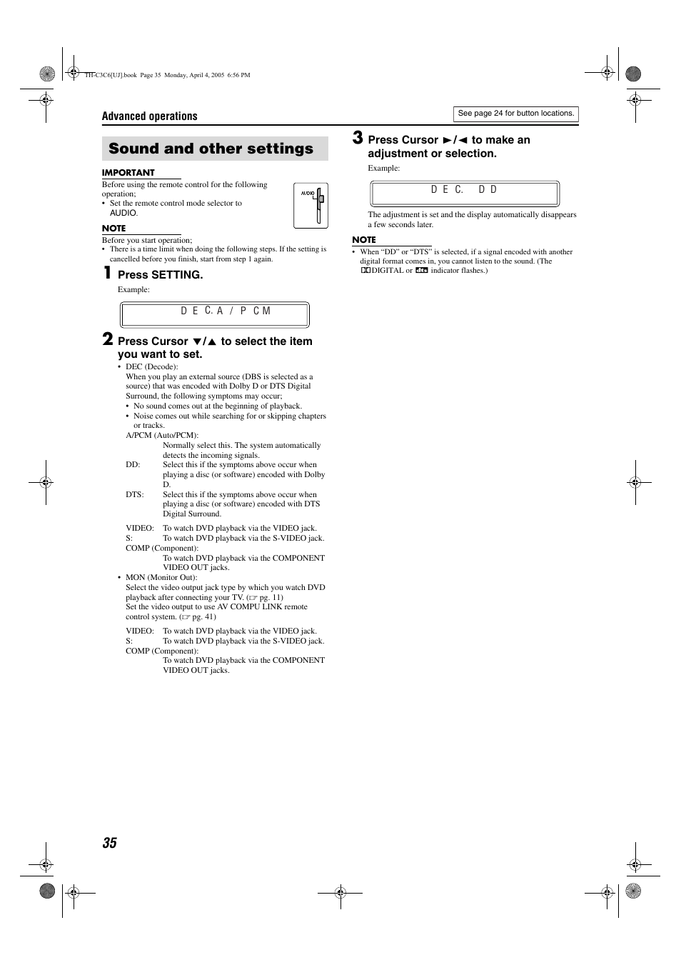 Sound and other settings | JVC GVT0150-008A User Manual | Page 87 / 97