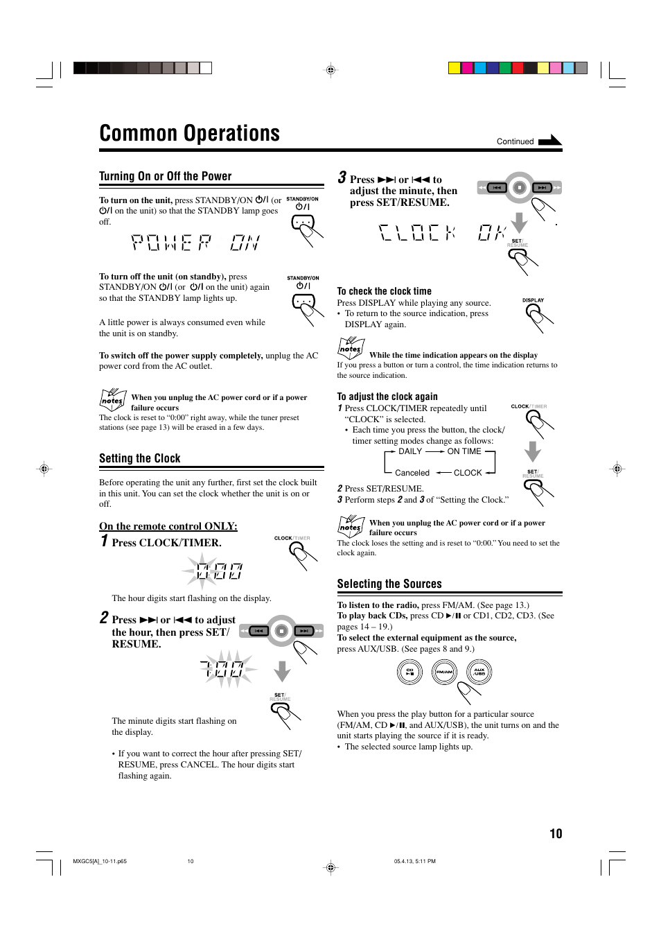 Common operations | JVC 0405MWMMDWBET User Manual | Page 13 / 28